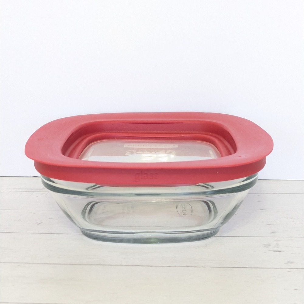 Rubbermaid Glass Food Storage 2.5 Cup Container w Lid 7N62 Made In USA